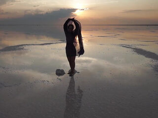 Erotic Dance on salt crust of Salt Lake  Elton