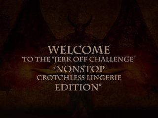 NonStop Jerk Off Challenge - 9 minutes Crotchless Lingerie Edition - Try not to cum