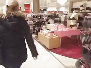 Hot blonde milf goes shopping