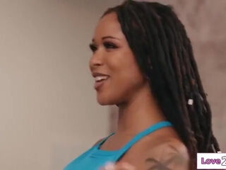 Ebony Stepmom Licks Stepdaughters Pussy With Sky Wonderland, And Young And Cali Sweets