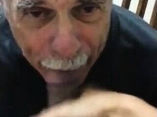 Old daddy give me blowjob and eat my cum