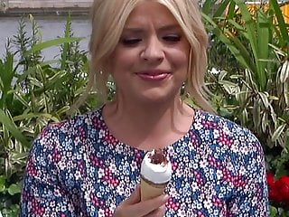 HOLLY WILLOUGHBY LICKING ICE CREAM SLO MO