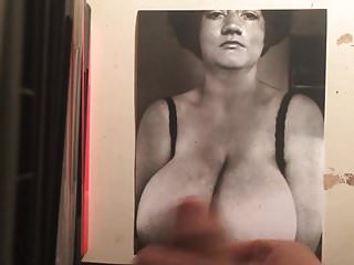 Vintage big boobs MILF cum tribute