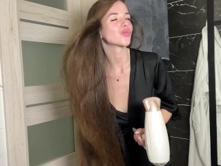 I dry my long HAIR! Diana Whales - part 3