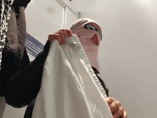 Sexy brunette in dressing room, hairy pussy, big ass, big tits