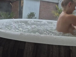 Intimate And Passionate Fun And Play In An Outdoor Jacuzzi