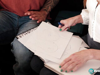 Agatha Delicious teaches a young guy how to fuck her ass